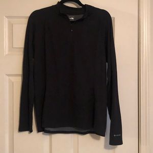 Black North Face thin quarter zip size XL